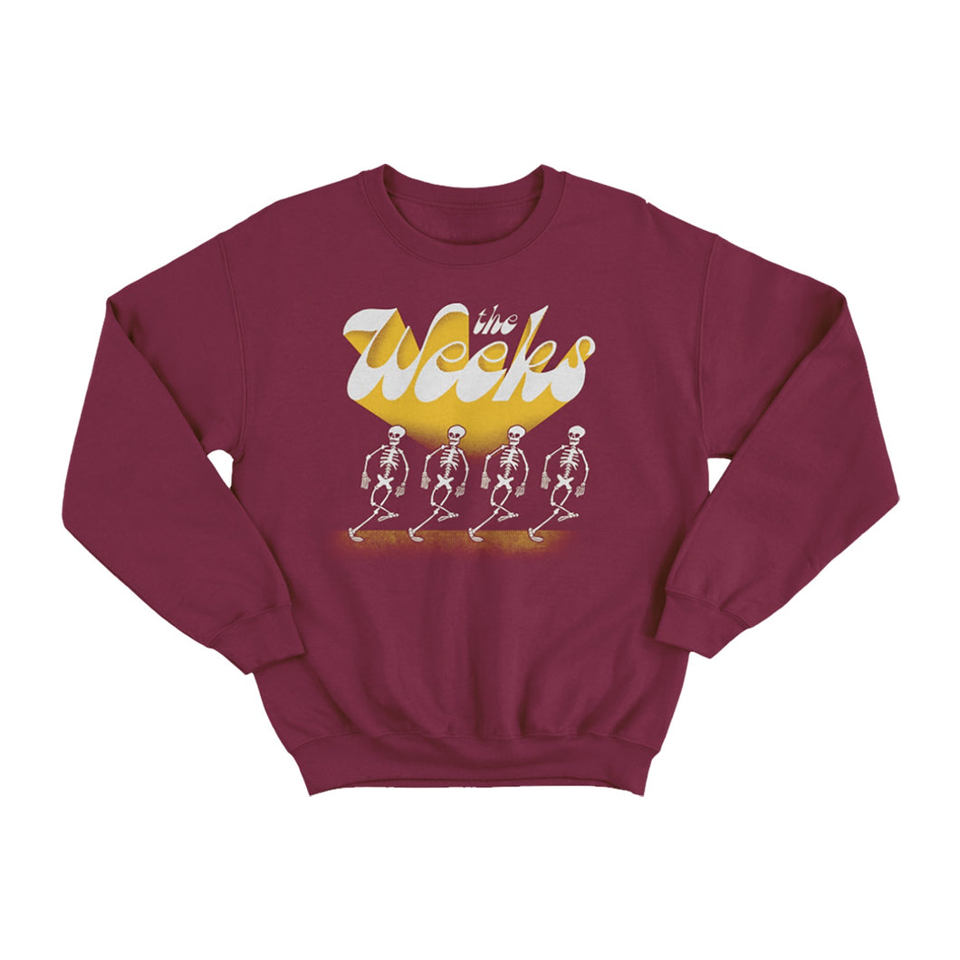 Skeleton Crew Maroon Crewneck